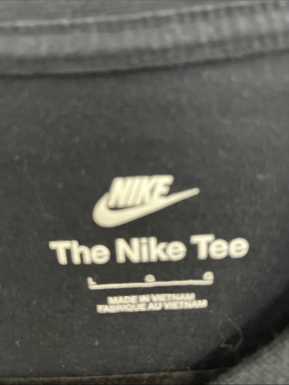 Nike Black Long-Sleeve Crewneck Tee with White Swoosh - Picture 2 of 3